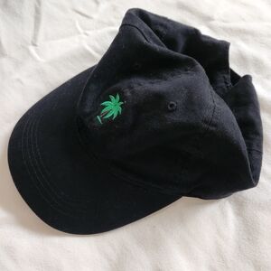 Palm Tree Black Dad Hat OSFM | Adjustable Baseball Cap Minimalist